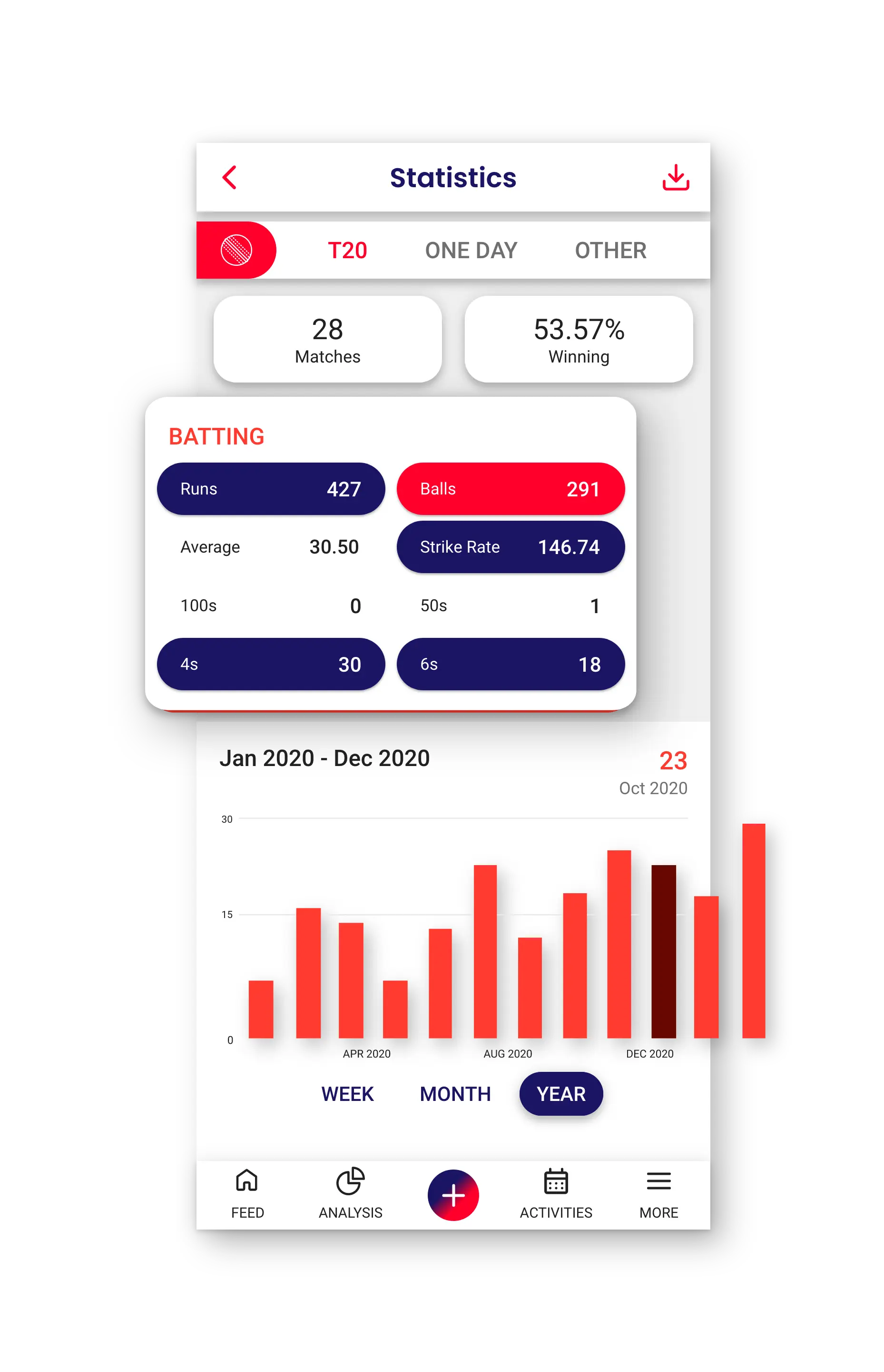 Analysis performance and progress key statistics