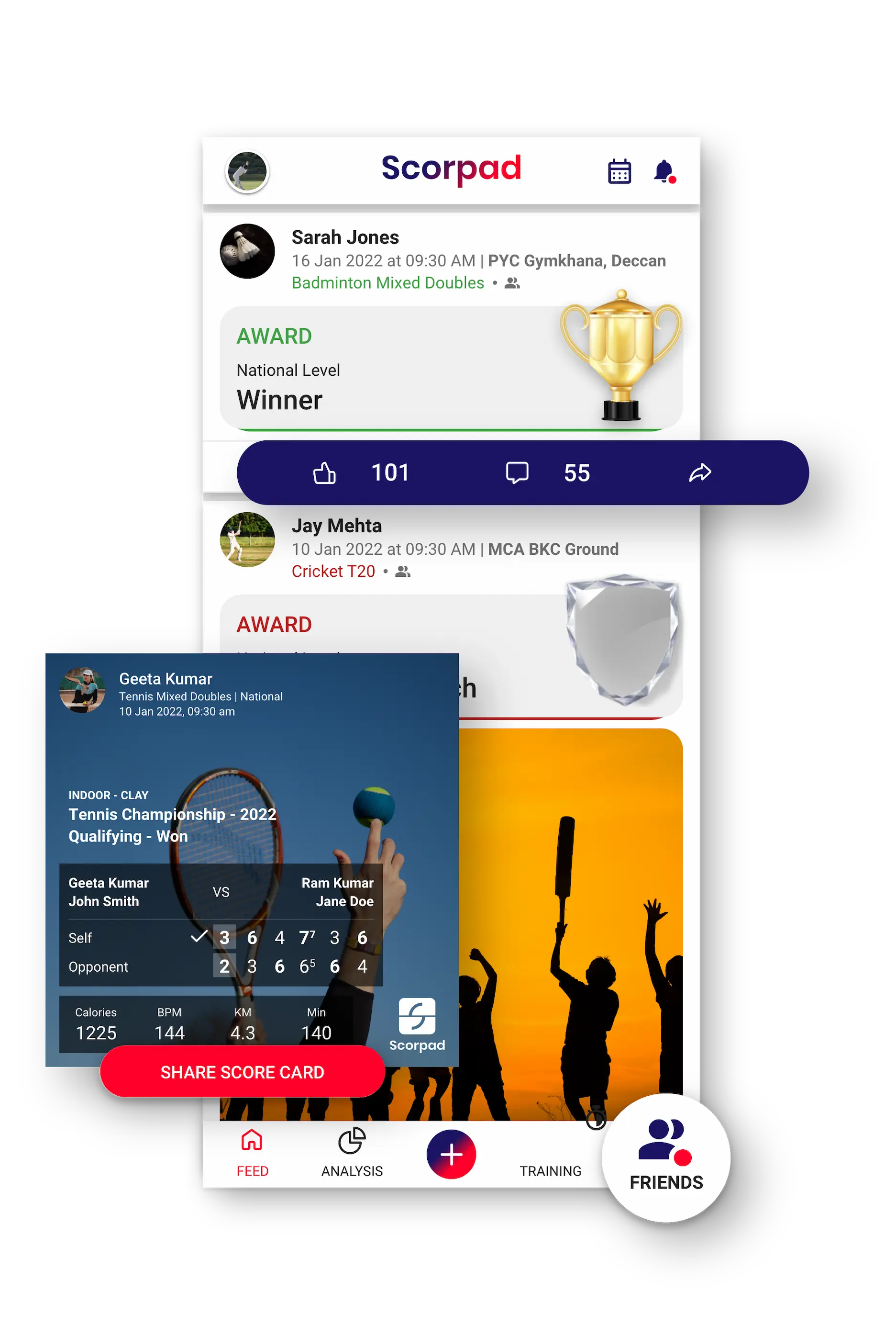 Collaborate and Socialize with a passionate community of sportmen